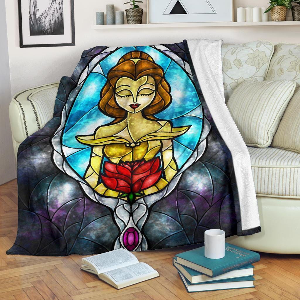 Belle Princess Fleece Blanket Custom Beauty And The Beast Home Decoration-Gear Wanta