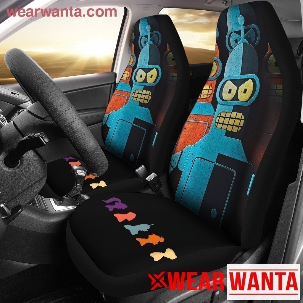 Bender Futurama Metal Car Seat Covers-Gear Wanta