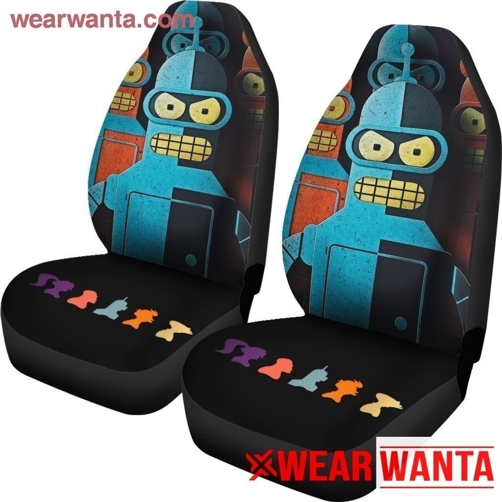 Bender Futurama Metal Car Seat Covers-Gear Wanta