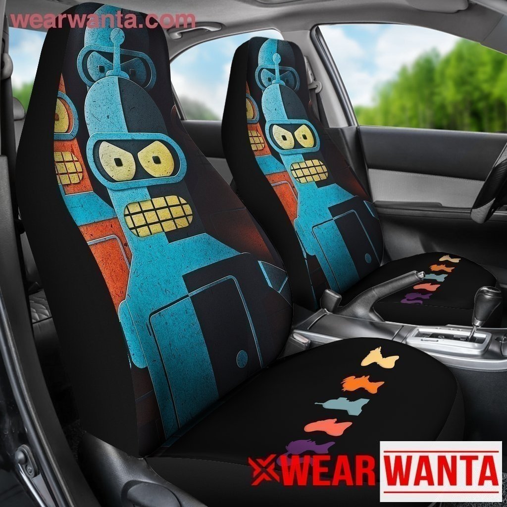 Bender Futurama Metal Car Seat Covers-Gear Wanta
