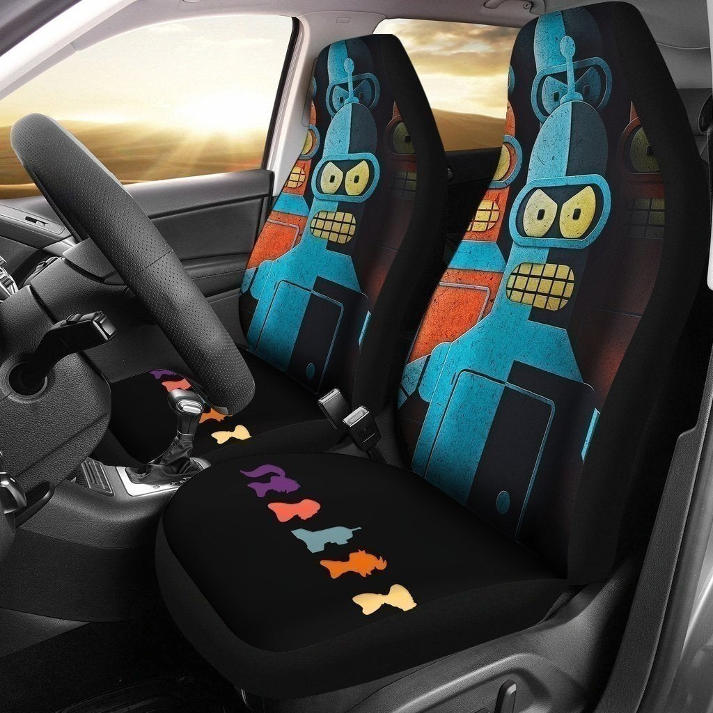 Bender Futurama Metal Car Seat Covers-Gear Wanta