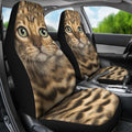 Bengal Cat Car Seat Covers Cute Cat Face-Gear Wanta