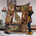 Bengal Cat Fleece Blanket Cat Lover Funny-Gear Wanta