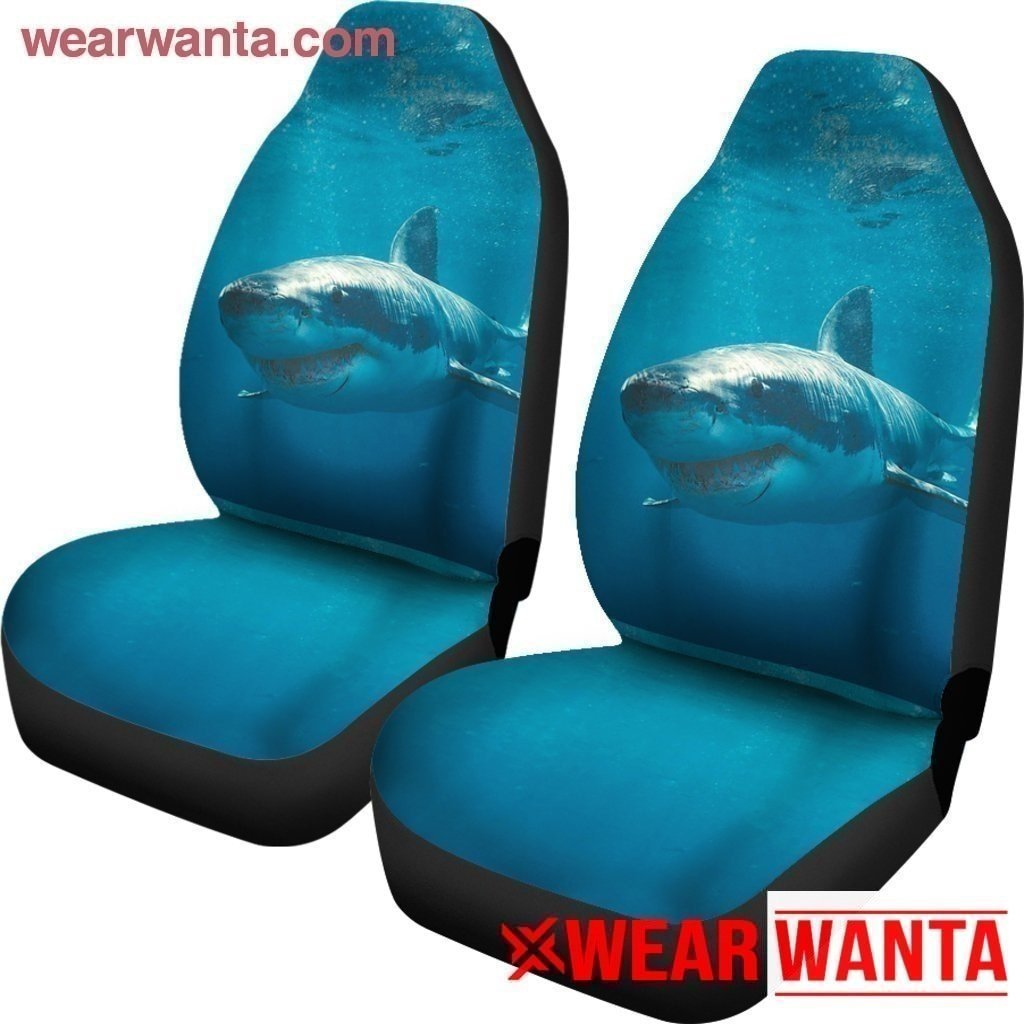 Big Shark In Blue Sea Shark Car Seat Covers LT04-Gear Wanta