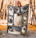Birman Cat Fleece Blanket Cat Lover Funny-Gear Wanta