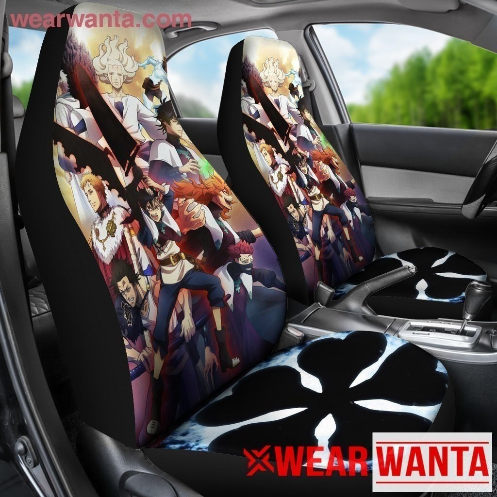 Black Clover Car Seat Covers Custom Anime Car Accessories NH10-Gear Wanta