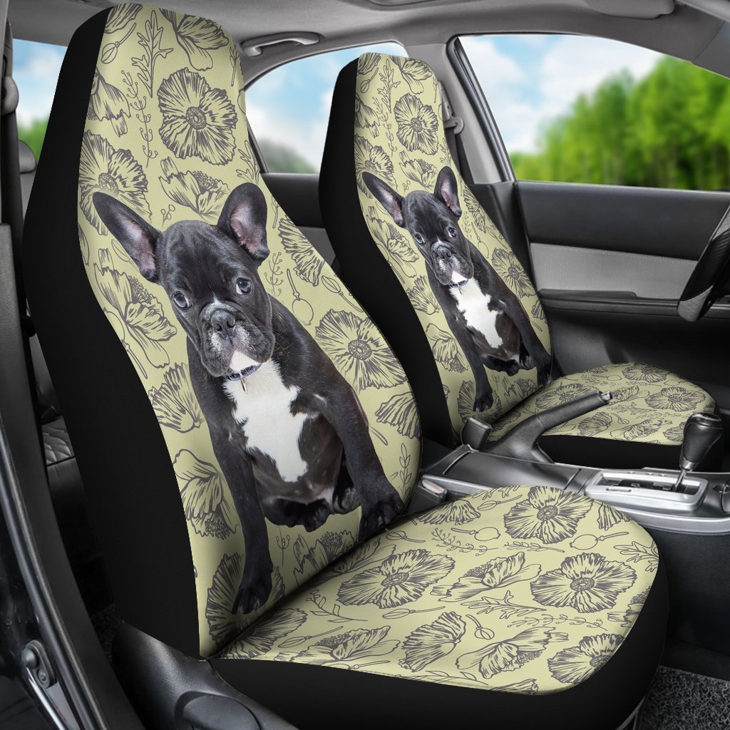 Black French Bulldog Car Seat Covers-Gear Wanta