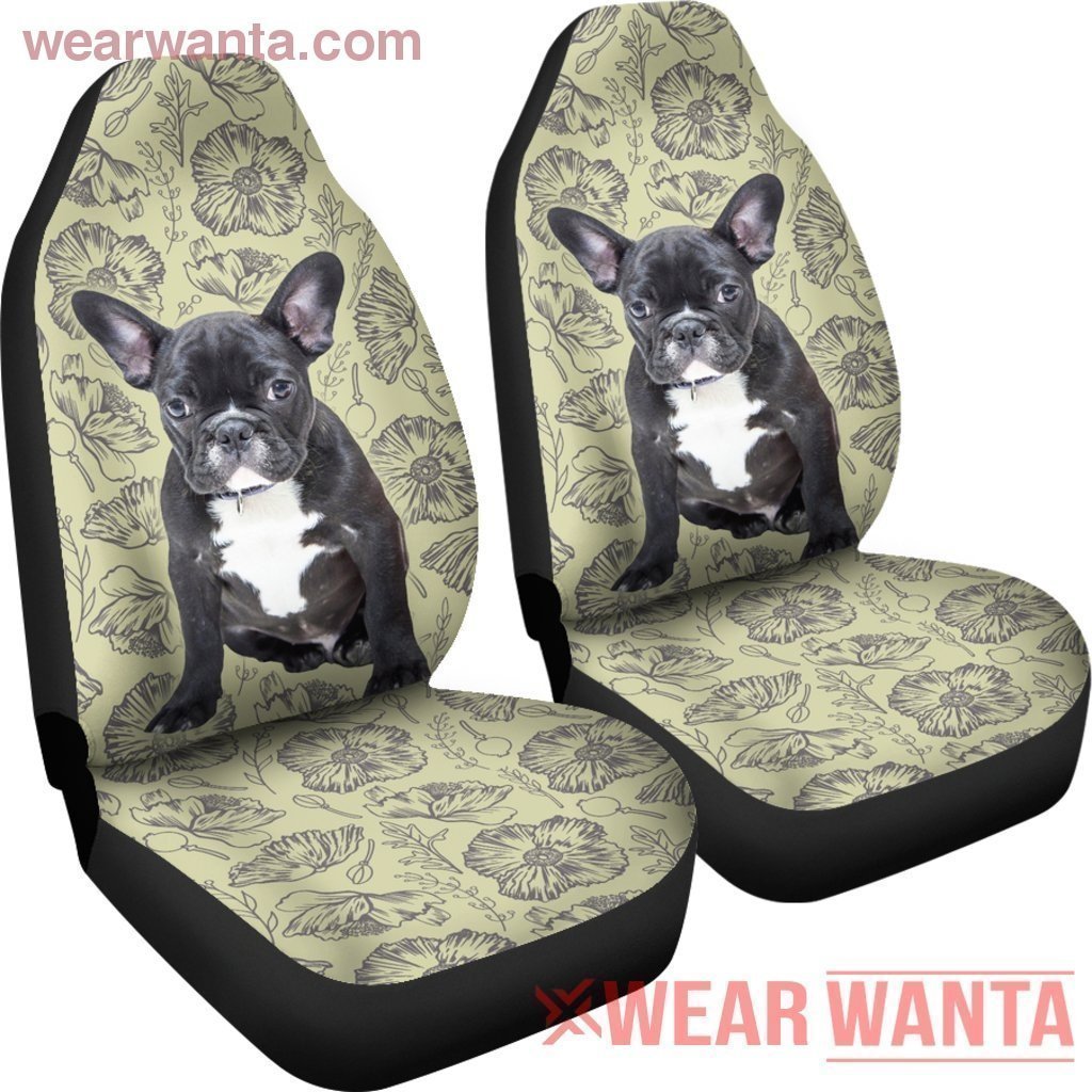 Black French Bulldog Car Seat Covers-Gear Wanta