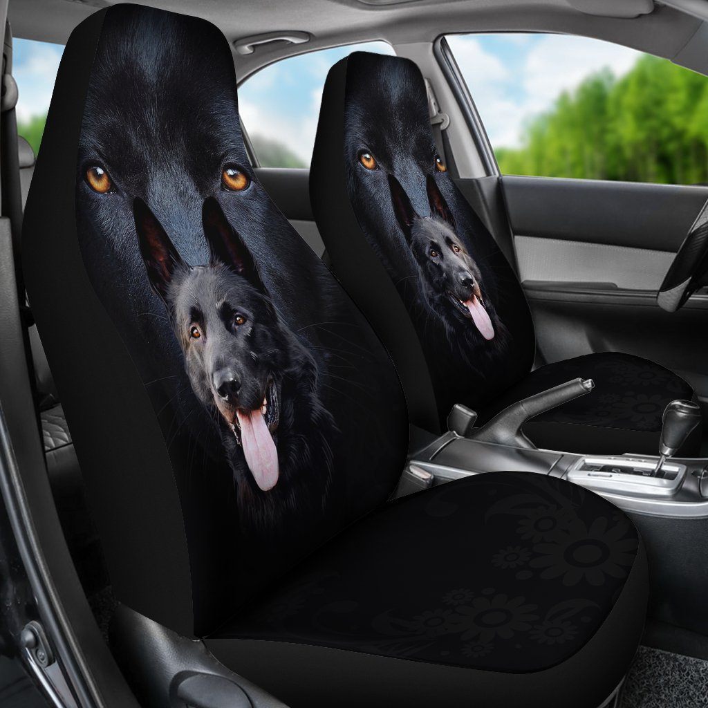 Black German Shepherd Car Seat Covers-Gear Wanta