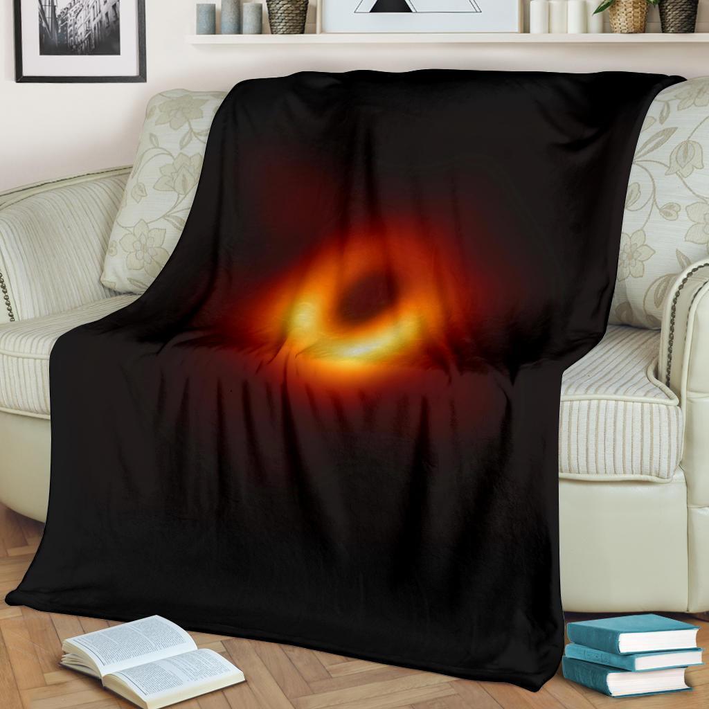 Black Hole Fleece Blanket Custom Astronomy Lover Home Decoration-Gear Wanta
