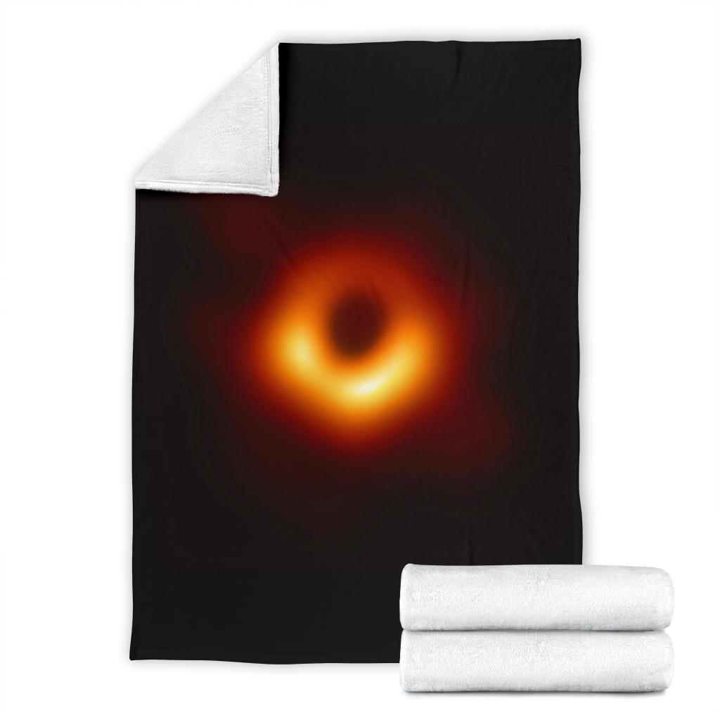 Black Hole Fleece Blanket Custom Astronomy Lover Home Decoration-Gear Wanta