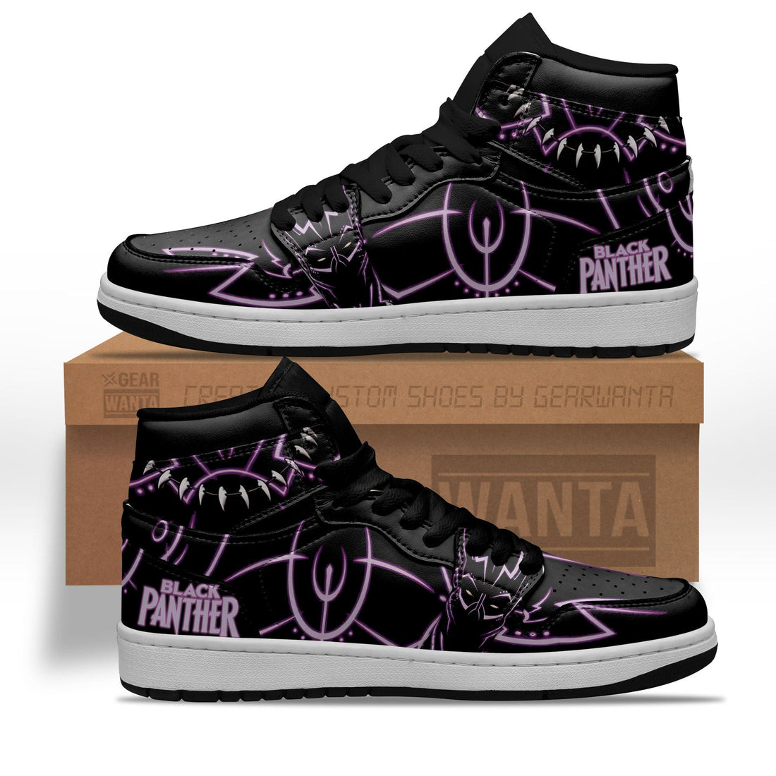 Black Panther IT Shoes Custom Super Heroes Sneakers-Gear Wanta