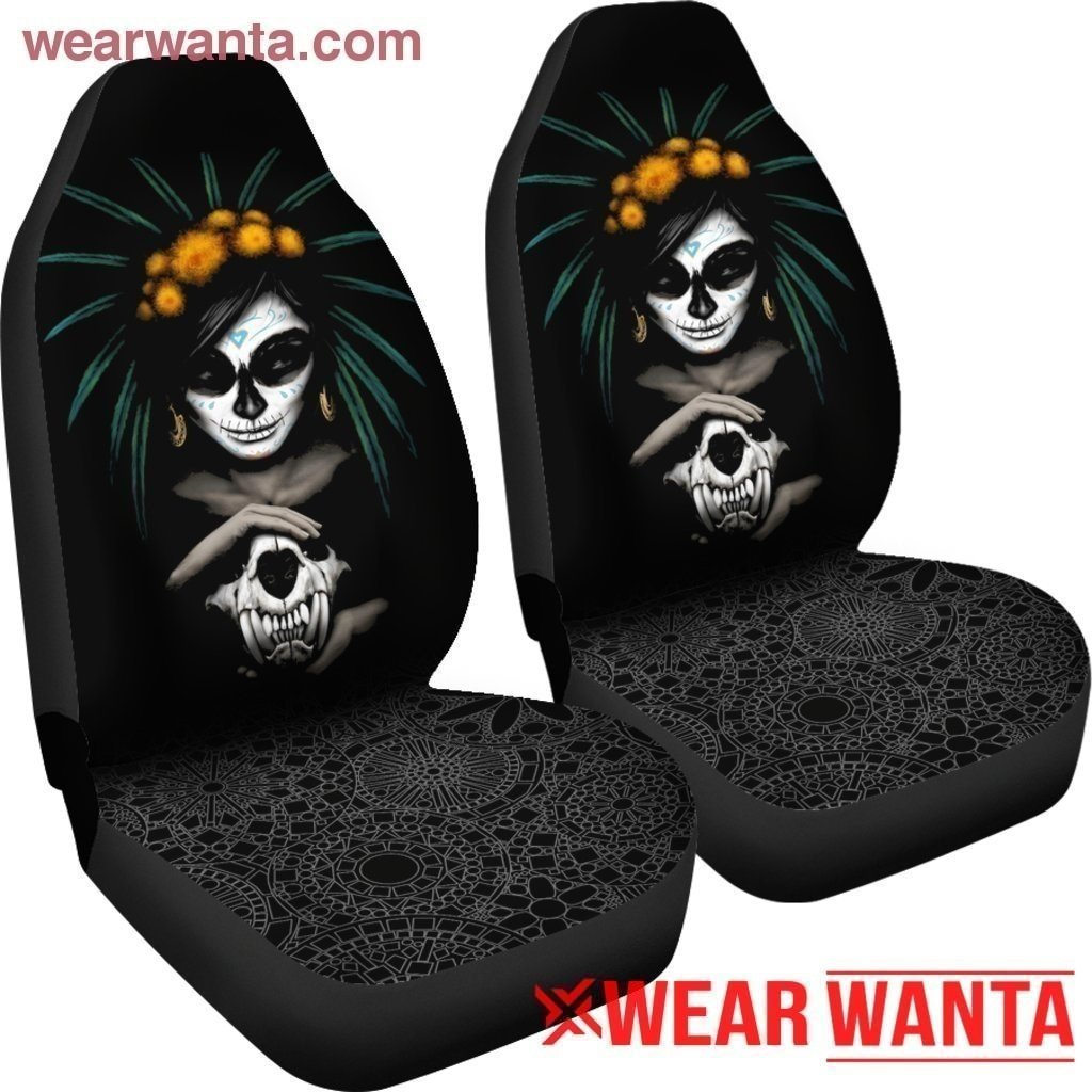 Black Sugar Skull Car Seat Covers LT03-Gear Wanta