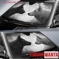 Black & White Wolf Car Sun Shade-Gear Wanta