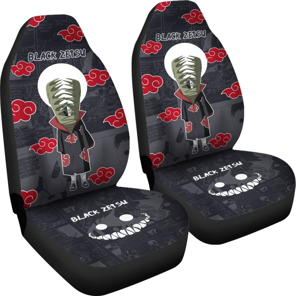 Black Zetsu NRT Akatsuki Members Car Seat Covers Like Anime-Gear Wanta