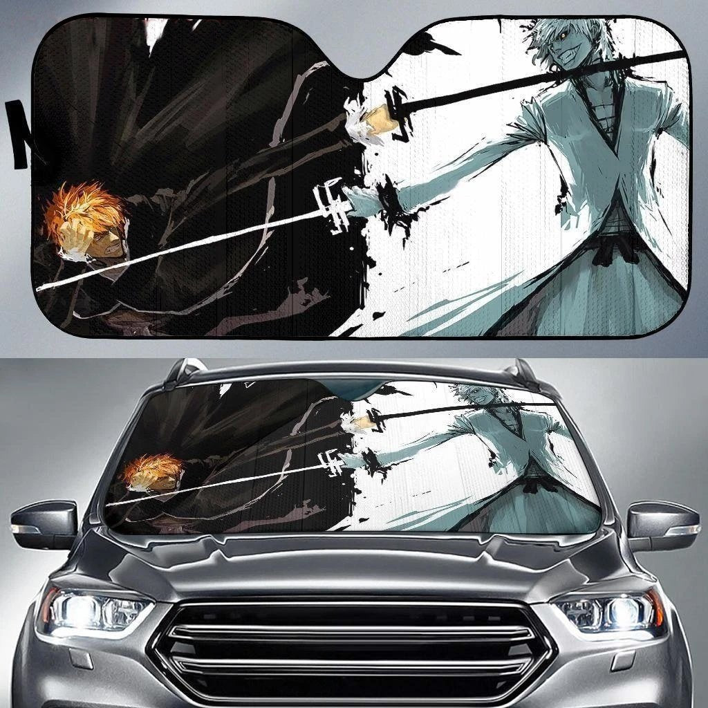 Bleach Black & White Ichigo Vs Aizen Anime Car Sun Shade NH06-Gear Wanta