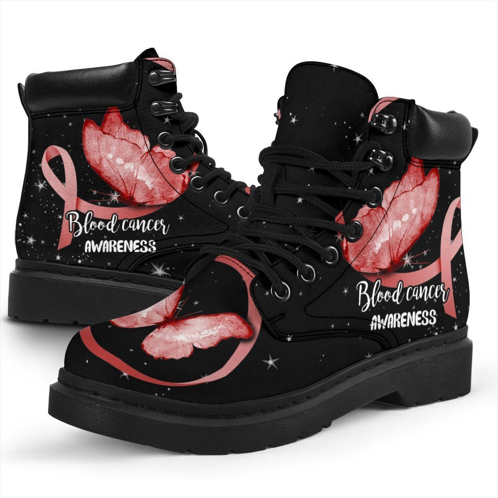 Blood Cancer Awareness Boots Ribbon Butterfly Shoes Gift-Gear Wanta