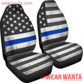 Blue Line USA Flag Car Seat Covers Gift Idea For Police NH1911-Gear Wanta