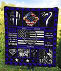 Blue Lives Matter Police Officer Quilt Blanket Gift Idea-Gear Wanta