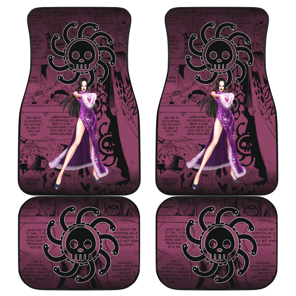 Boa Hancock One Piece Car Floor Mats Manga Mixed Anime Purple-Gear Wanta