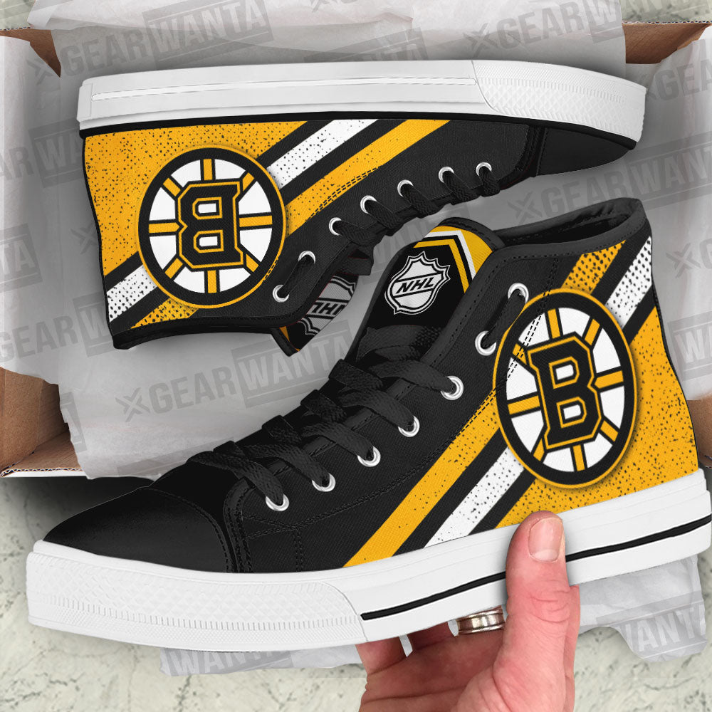 Boston Bruins High Top Shoes Custom Sneakers-Gear Wanta