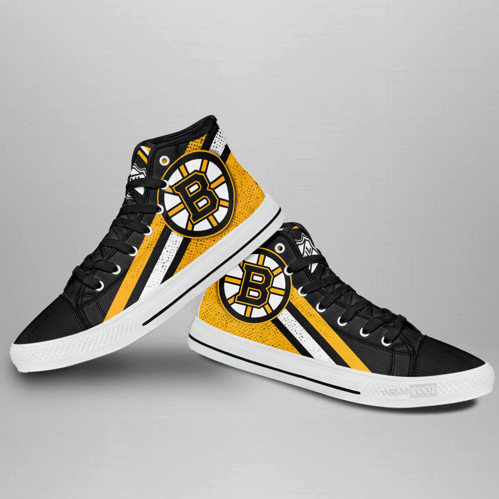 Boston Bruins High Top Shoes Custom Sneakers-Gear Wanta