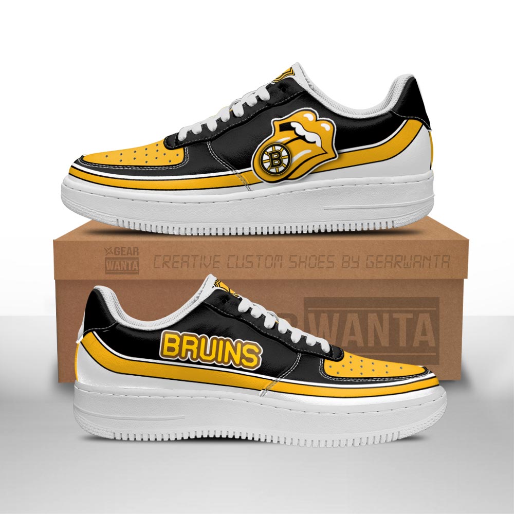 Boston Bruins Sneakers Custom Force Shoes Sexy Lips For Fans-Gear Wanta