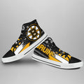 Boston Bruins High Top Shoes Custom American Flag Sneakers-Gear Wanta