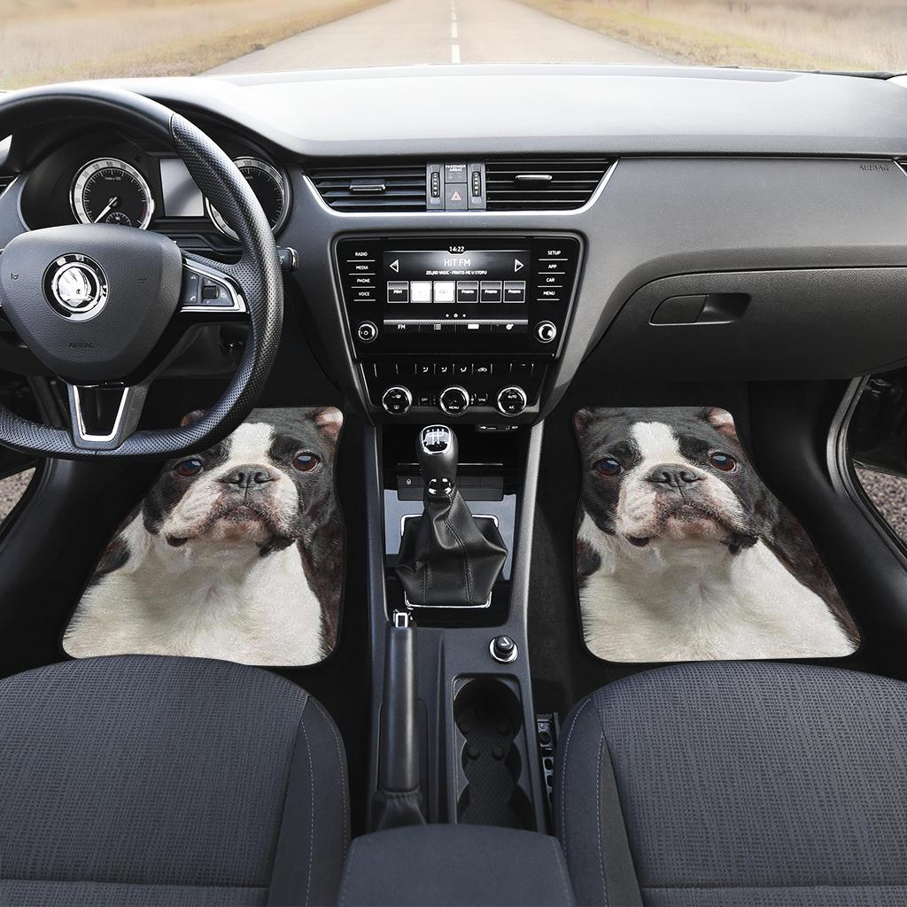 Boston Terrier Car Floor Mats Funny Dog Face-Gear Wanta