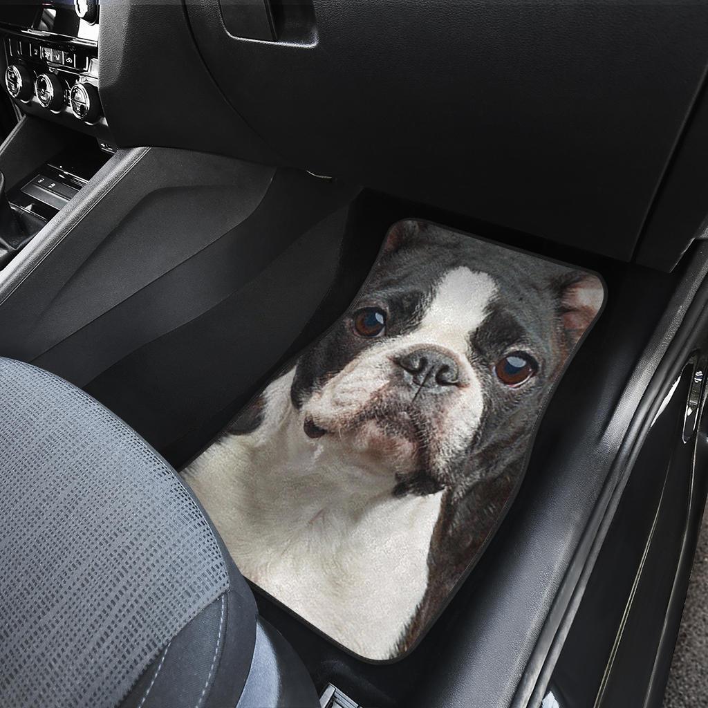 Boston Terrier Car Floor Mats Funny Dog Face-Gear Wanta