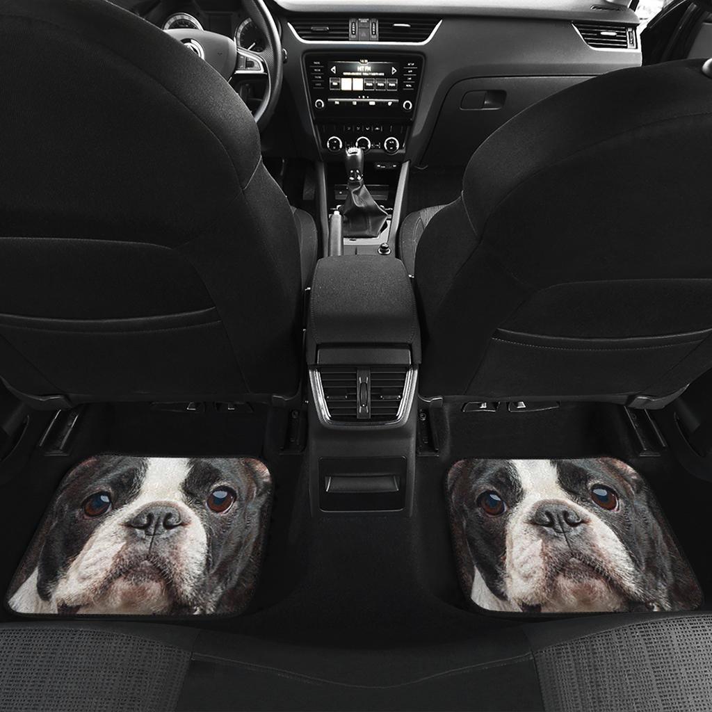 Boston Terrier Car Floor Mats Funny Dog Face-Gear Wanta