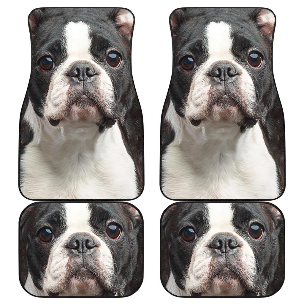 Boston Terrier Car Floor Mats Funny Dog Face-Gear Wanta