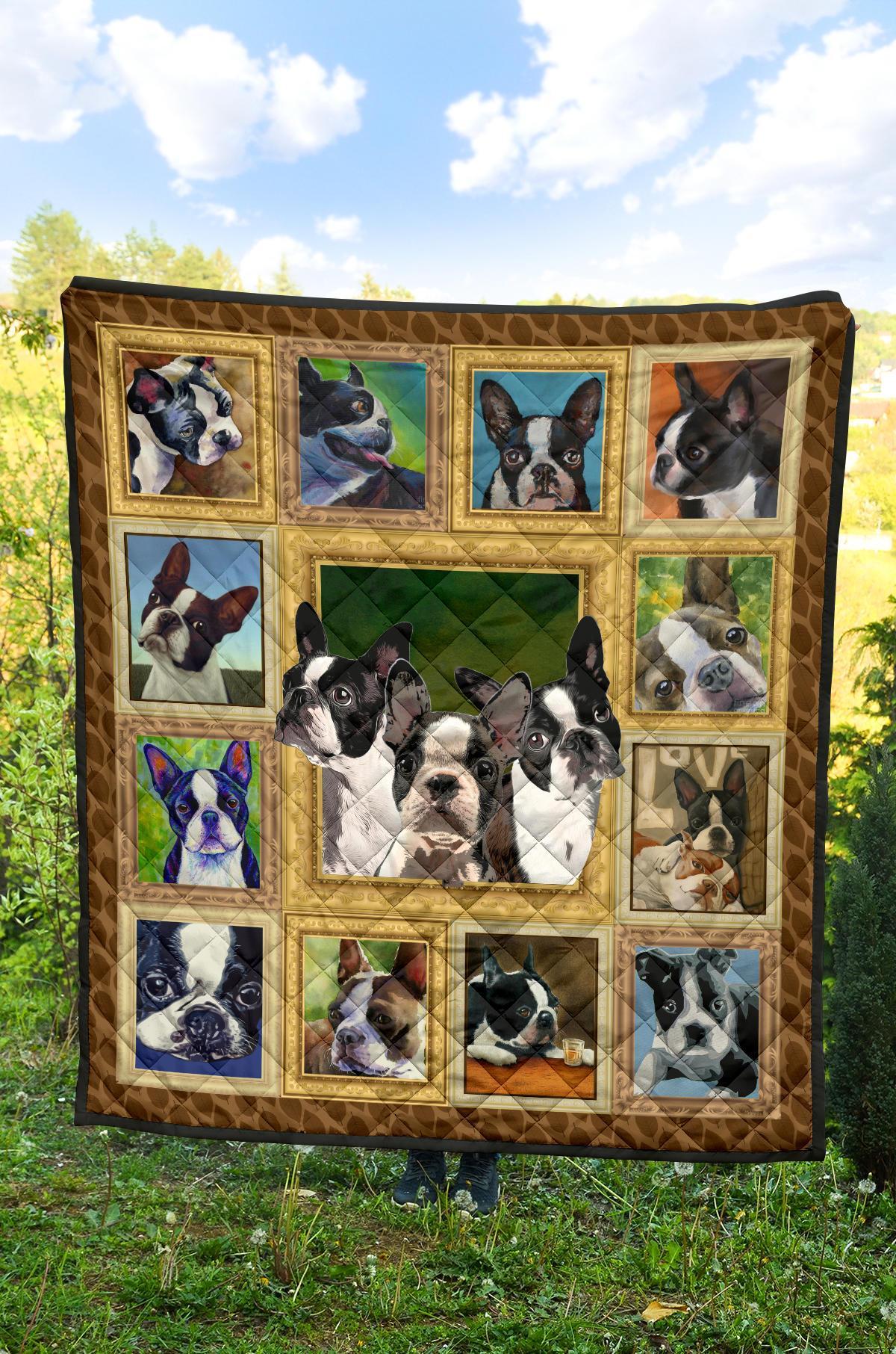Boston Terrier Dog Quilt Blanket Amazing-Gear Wanta