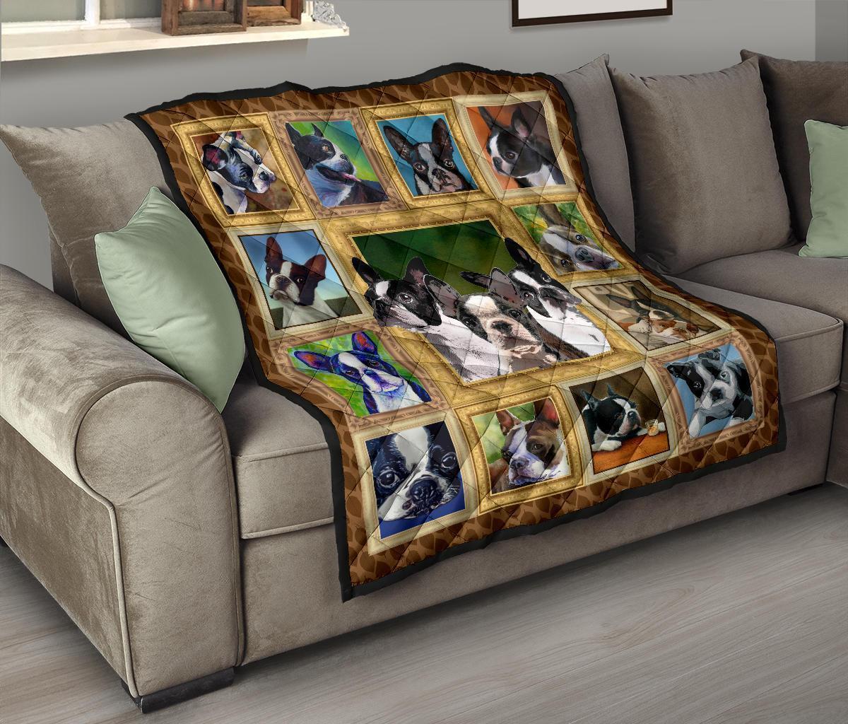 Boston Terrier Dog Quilt Blanket Amazing-Gear Wanta