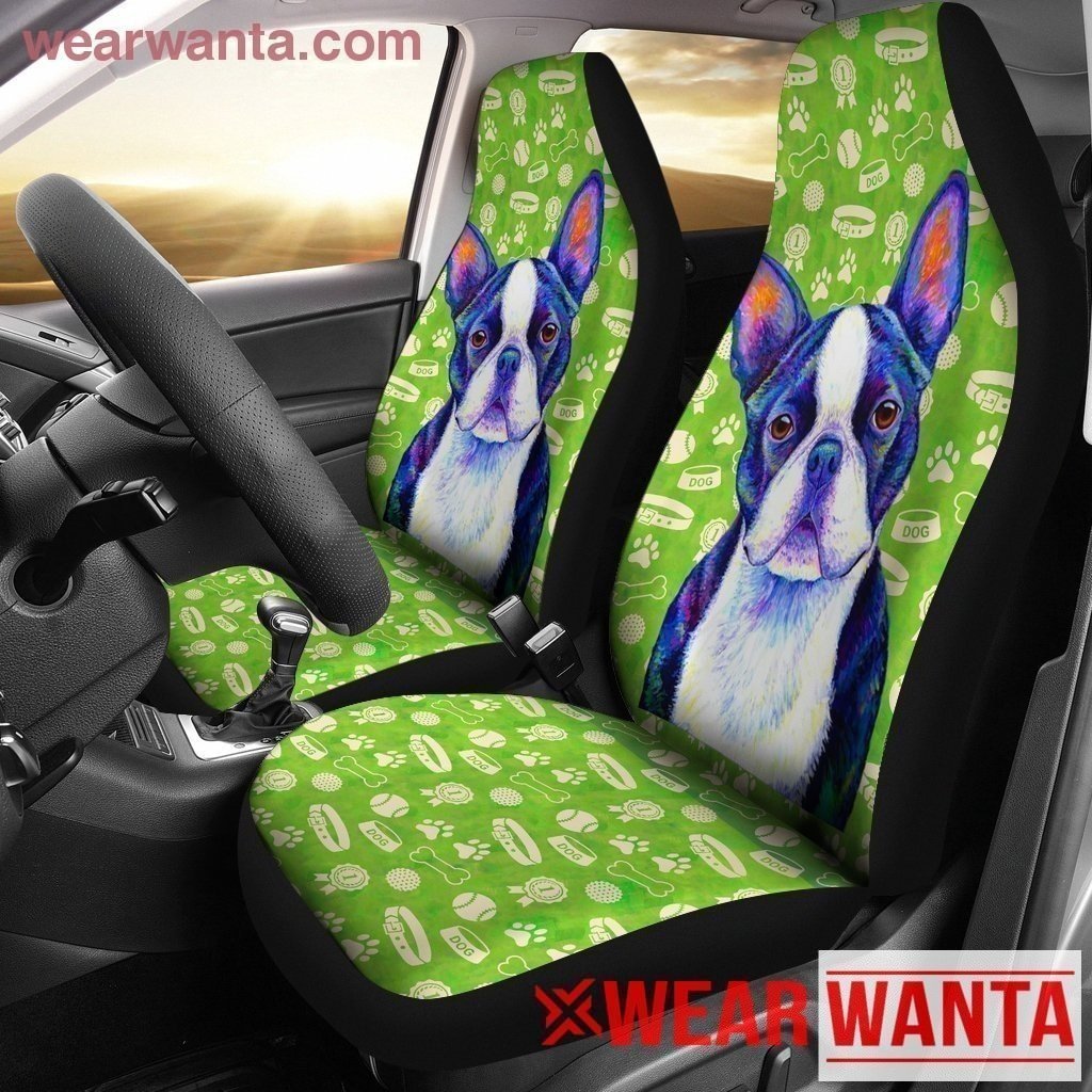 Boston Terrier Green Car Seat Covers LT03-Gear Wanta