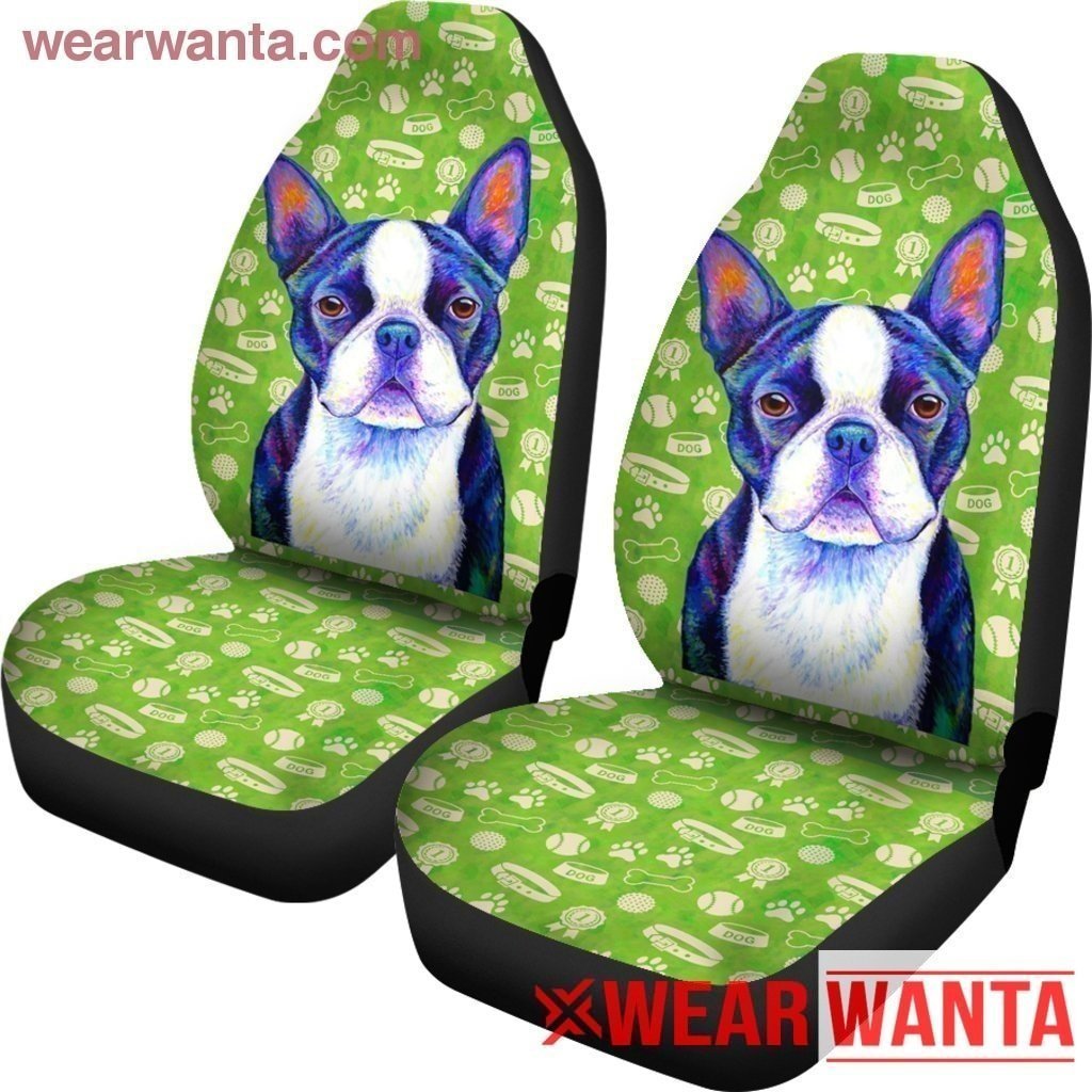 Boston Terrier Green Car Seat Covers LT03-Gear Wanta