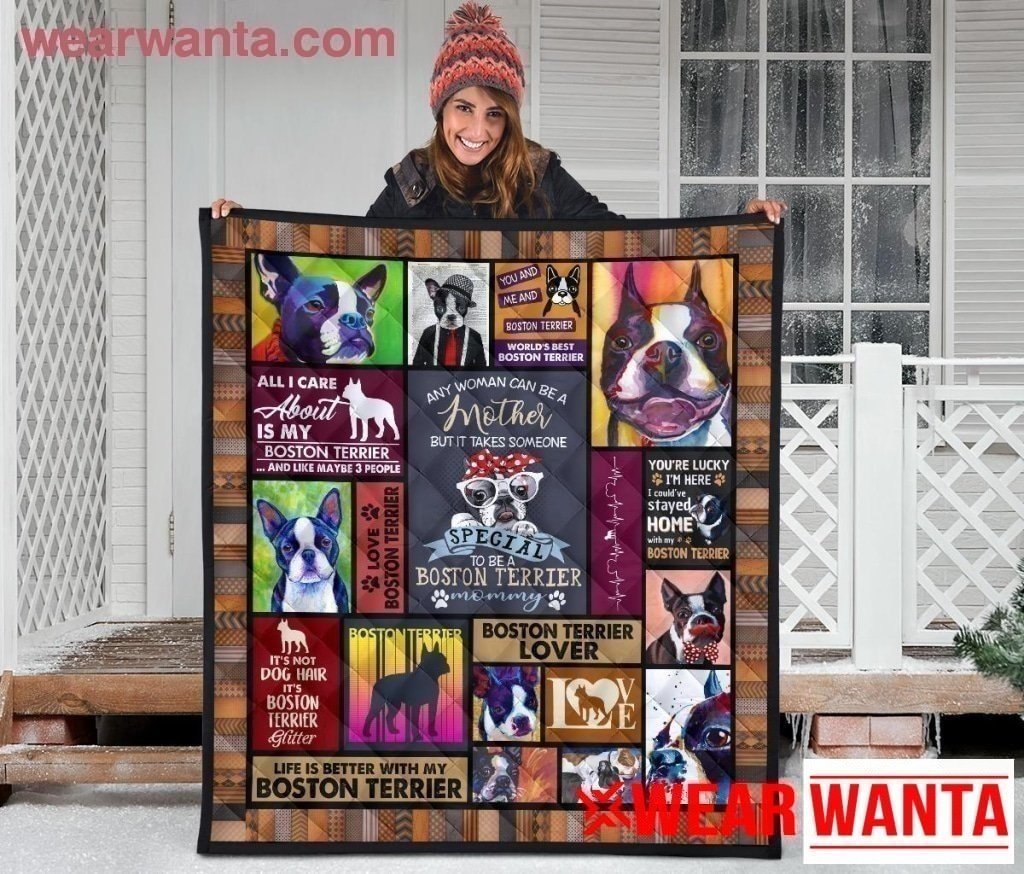 Boston Terrier Mom Blanket For Dog Lover-Gear Wanta