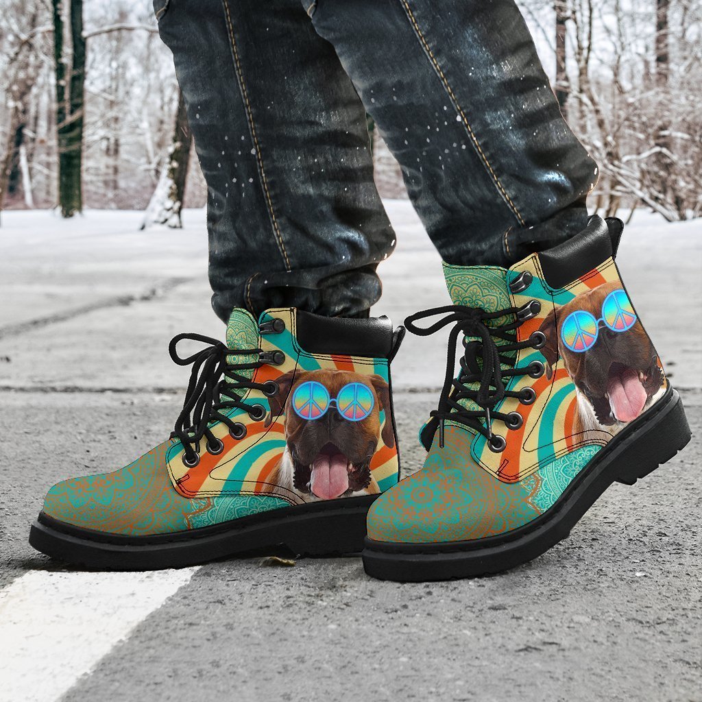 Boxer Boots Funny Hippie Style Shoes-Gear Wanta