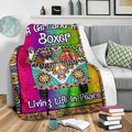Boxer Dog Hippie Van Fleece Blanket-Gear Wanta