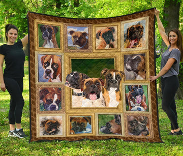 Boxer Dog Quilt Blanket Funny-Gear Wanta