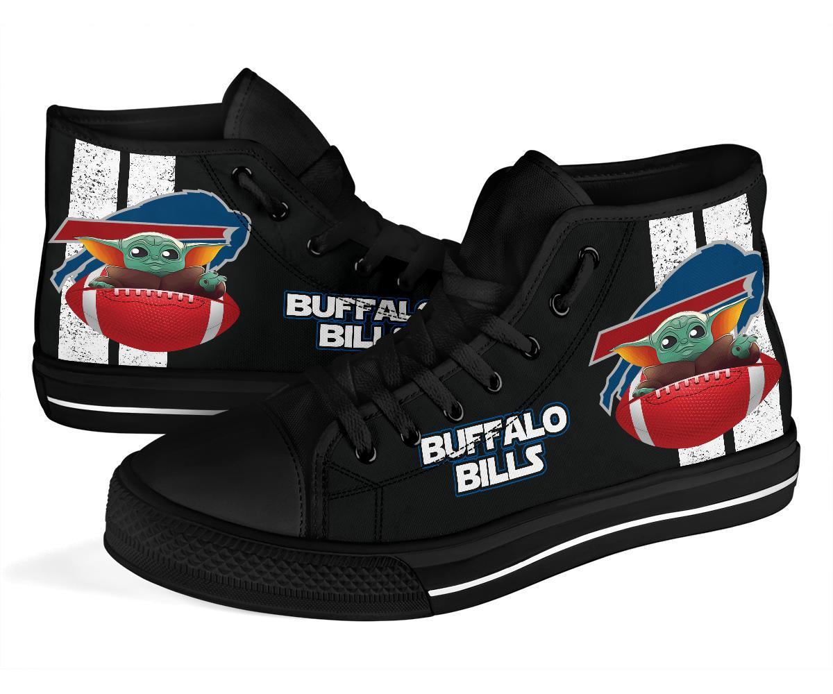 Buffalo Bills Sneakers Baby Yoda High Top Shoes Mixed-Gear Wanta