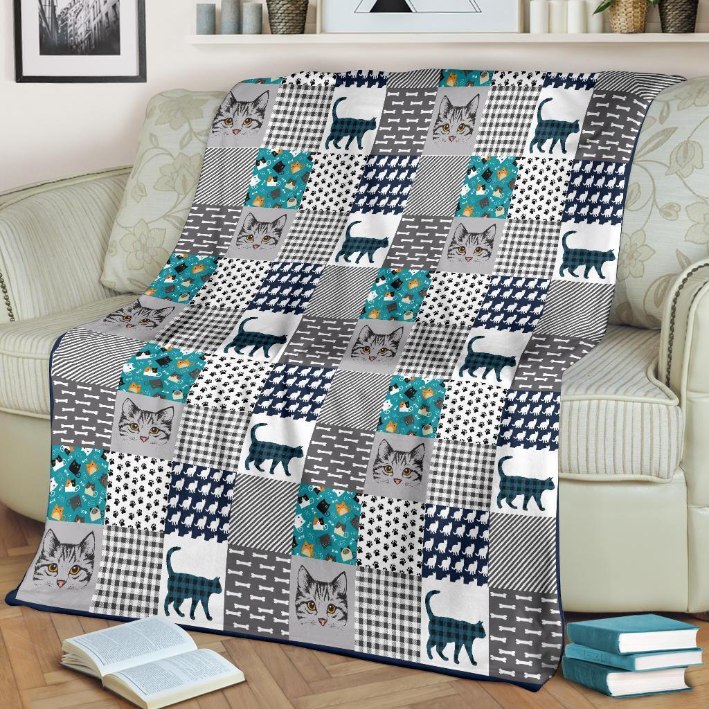 Buffalo Plaid Style Cat Fleece Blanket For Cat Lover-Gear Wanta