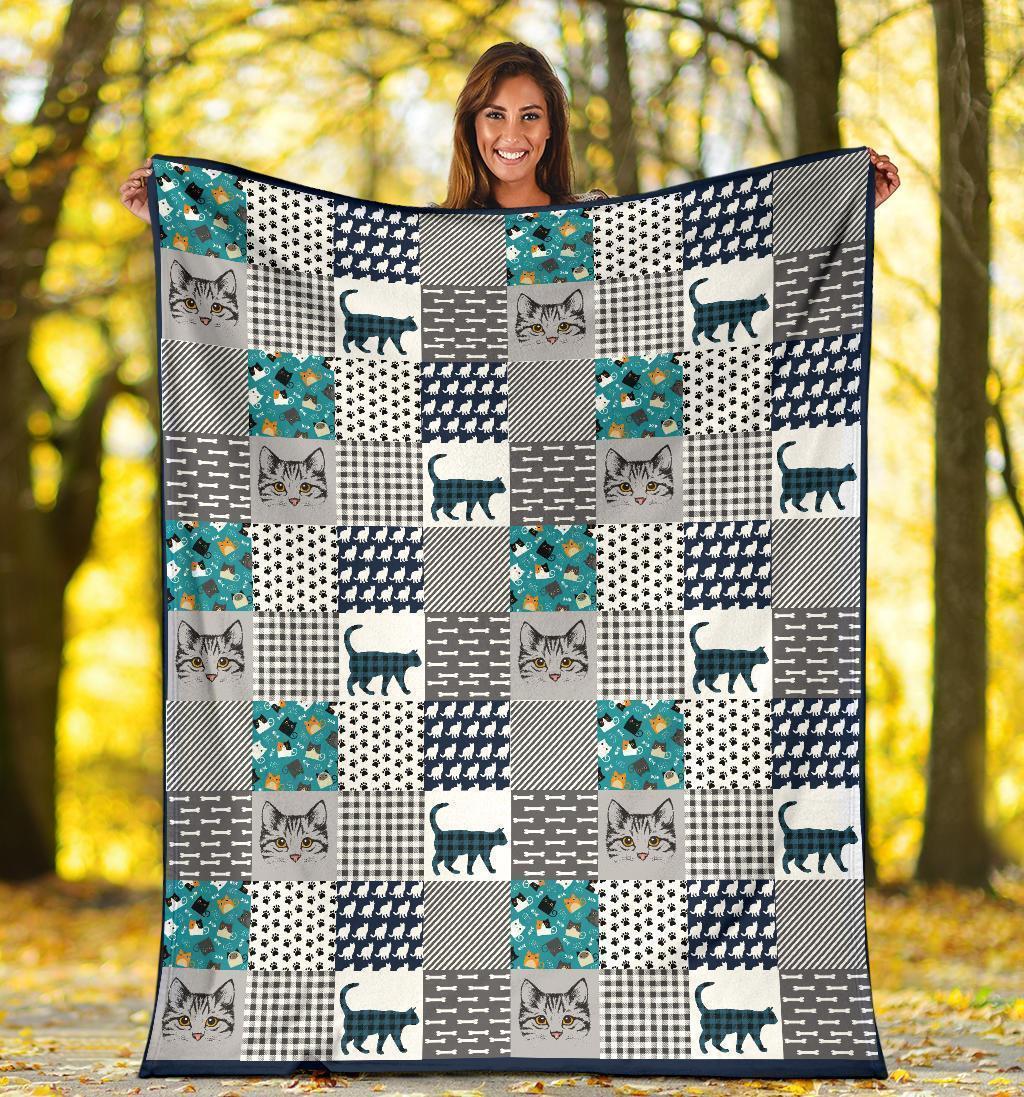 Buffalo Plaid Style Cat Fleece Blanket For Cat Lover-Gear Wanta
