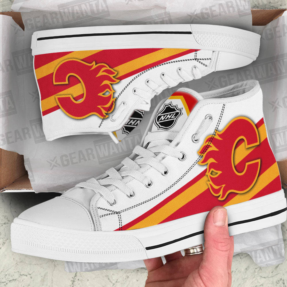 Calgary Flames High Top Shoes Custom Sneakers-Gear Wanta