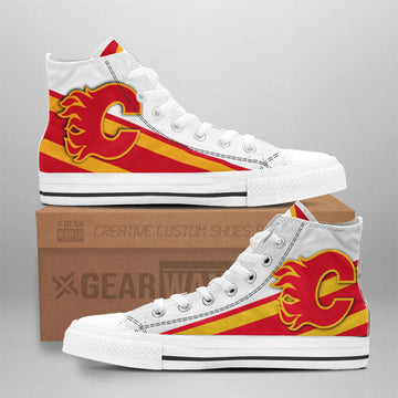 Calgary Flames High Top Shoes Custom Sneakers-Gear Wanta