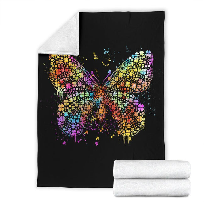 Buffterfly Clover Fleece Blanket Amazing Gift Idea-Gear Wanta