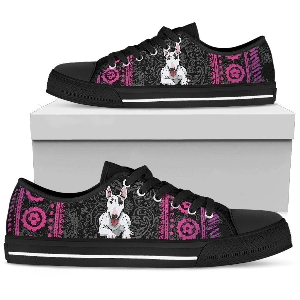 Bull Terrier Women's Sneakers Dog Lover Low Top Shoes NH09-Gear Wanta