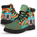 Bulldog Dog Boots Shoes Funny Hippie Style-Gear Wanta