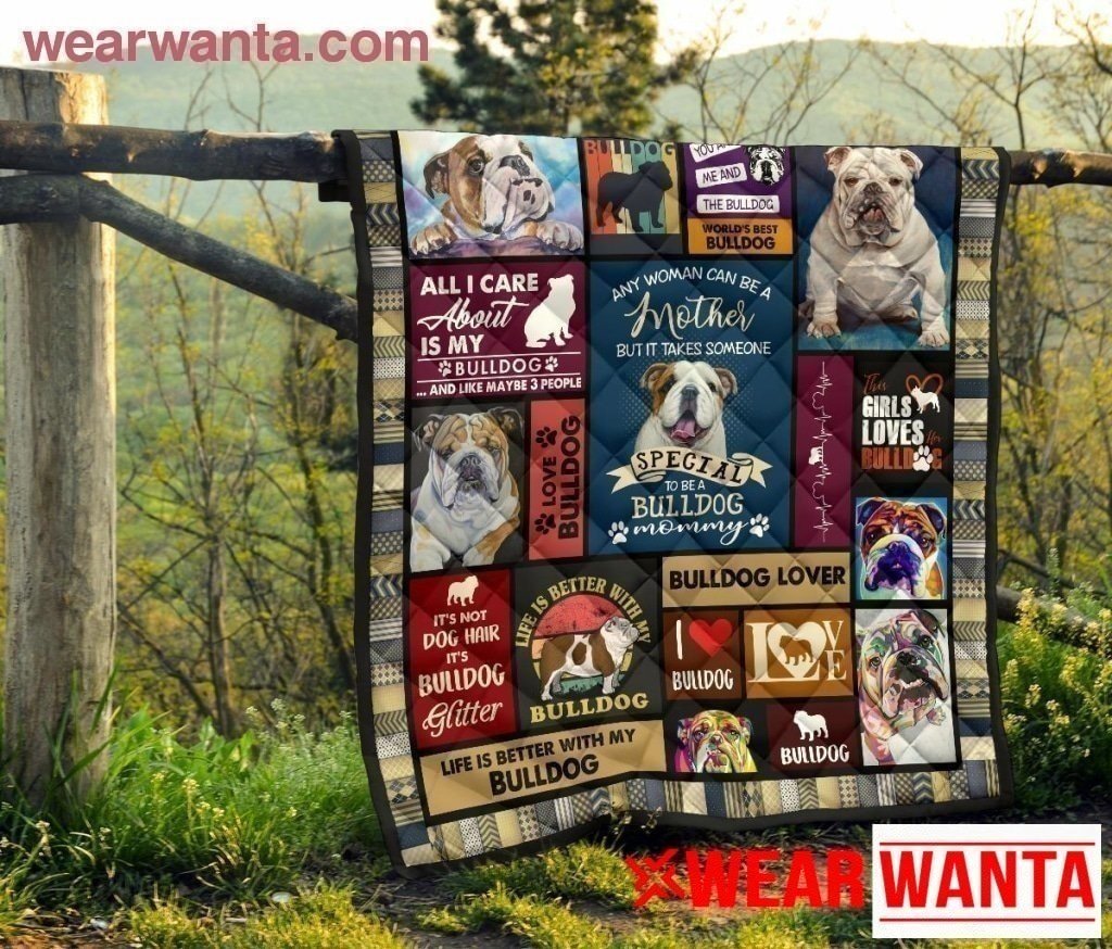 Bulldog Mom Blanket Funny Gift For Dog Lover-Gear Wanta