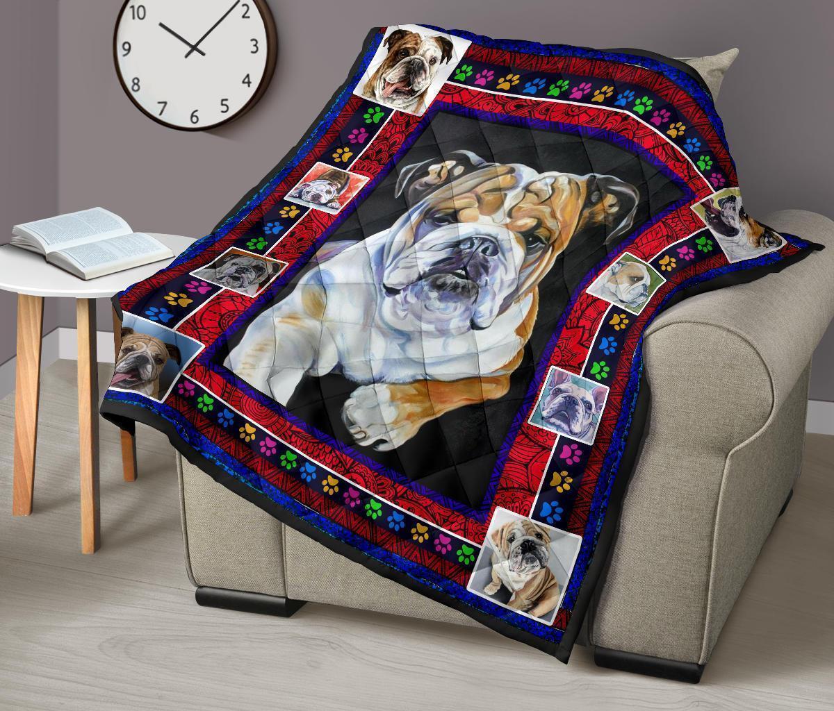 Bulldog Quilt Blanket For Bulldog Lover-Gear Wanta